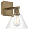 Access Lighting Port Nine Martini, Martini LED Wall Sconce, Antique Brushed Brass Finish, Clear Glass 63143LEDDLP-ABB/CLR - alternate 1